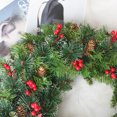 thumbnail image 3 of Colgantes de corona de cono de pino de Navidad artificial Guirnaldas de frutas rojas de Navidad (40 cm), 3 of 8