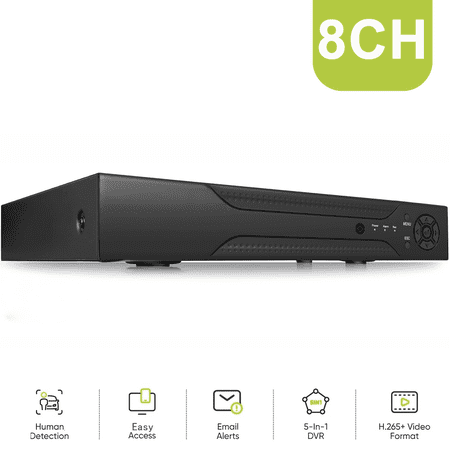 MAISI 3K Lite 8CH Digital Video Recorder,H.265+ Hybrid 5-in-1 DVR with AI Human/Vehicle Detection,Remote Access for Surveillance Camera Home Business