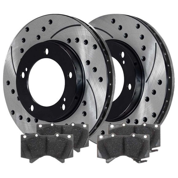 StopTech 07-09 Toyota Tundra / 08-09 Toyota Sequoia Front Right Slotted & Drilled Rotor main image 0