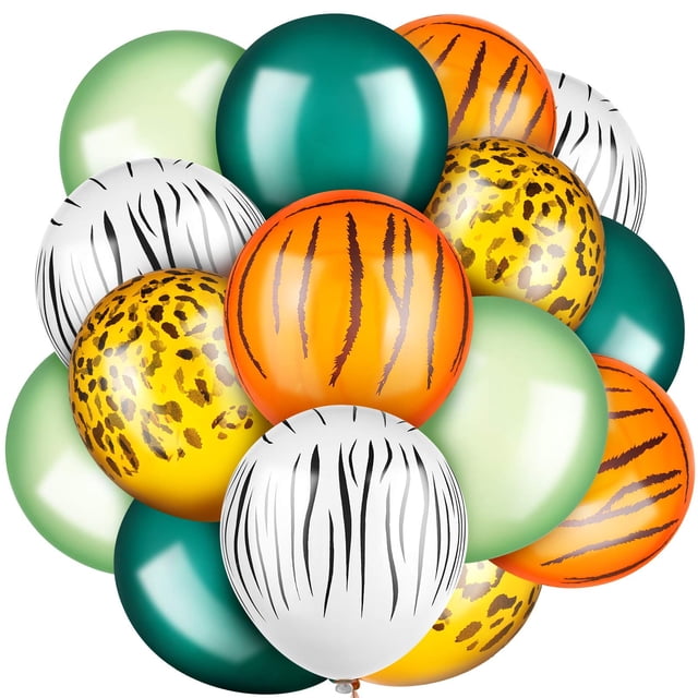 Globos Liliful Jungle para decoración de fiesta, 30 cm, 24 unidades