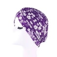 thumbnail image 5 of American Notions 6 Pack Women Turban, Flower Prints Beanie, Chemo Hat, Sleep Cap for Teens, Adults ( Multi-color ), 5 of 5