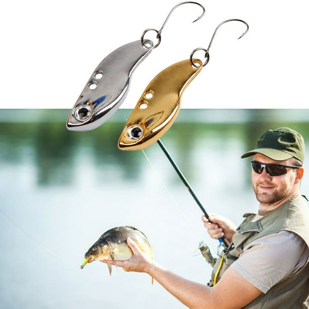 serony Trout Spoons Kit Sequins Trembling Wobbler Fishing Lure Single Hook  Crankbait Baits for Freshwater Bass Swimbait Silver 5.5g 