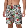 thumbnail image 1 of Fotbe Roses Mixed Zebra 1 Traje de Baño para Hombre – Shorts de Natación de Secado Rápido con Forro y Bolsillos-Medium, 1 of 6