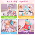 thumbnail image 6 of Aijohnny Baby Doll Stroller Toys Set with 12" Baby Doll, Dining Chair, Accessories and 2 Sets Clothes, Baby Doll Toys for Kids 3-8 Gifts, 6 of 9