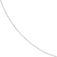 thumbnail image 4 of 14K White Gold 16" 0.80mm D/C Bead Chain Necklace - Women, 4 of 4