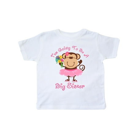 

Inktastic Monkey Future Big Sister Gift Toddler Toddler Girl T-Shirt