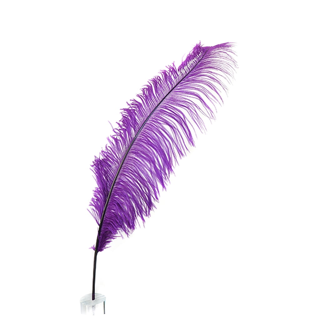 purple ostrich feather centerpieces