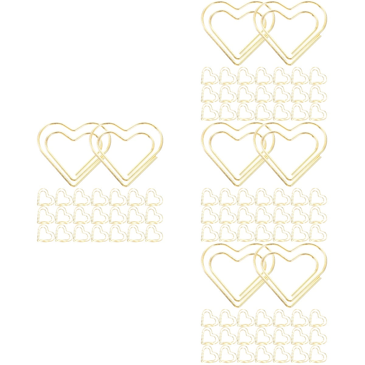 unbranded 400 pcs  Paper Clips Heart Shaped Paper Clips File Document Paper Clips Office Small Paperclips