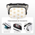 thumbnail image 5 of Kdxio Wheat Crossbody Double Layer Waist Bag Belt Bag for Unisex Fanny Pack Fashion Waist Packs for Hiking Running Shopping Traveling, 5 of 9
