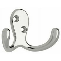 Liberty Hardware B46114-CHR Double Prong Coat Hat Hook Chrome Finish
