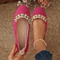 thumbnail image 5 of YOUYEDIAN Flat Shoes for Women Dressy Non Slip Slip on Loafers Spring Summer Business Walking Shoes Casual Closed Toe Orthopedic Shoes (Red), 5 of 6