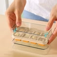 thumbnail image 6 of Partheme Ice Cube Tray with Lid and Bin - Ice Cube Trays for Freezer, Stackable Ice Bucket with Storage Container for Kitchen, RV, Cocktail, Coffee , Orange, 6 of 6