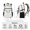thumbnail image 5 of Travel Backpack for Men and Women, Water Resistant College Bookbag, Lightweight School Carry On Back Pack,white, 5 of 9