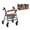 Brown Tie-dye, variant on COEQINE Seat and Backrest Covers for Rollator Walkers with Under Seat Rollator Bag, Stylish Mobility Accessory Replacement Decor for Older Elderly Gifts, Blue Marble