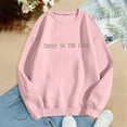 thumbnail image 3 of Women Blouses Women Hooded Sweatshirt Sweaters Petite Womens Fitted Zip up Sweatshirt Workout Top with Sleeve Ladies Tunics Quarter Zip Long Sleeve Pocket T Shirt Jogging Suits Came Hoodie Pink S, 3 of 4