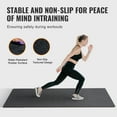 thumbnail image 3 of KFFKFF Gym Floor Tiles, 0.56 Inch Thickness, 6 Pieces, Rubber Surface and EVA Foam Core, Each Tile 24" x 24", Total Coverage 24 sq.ft, Connectable Exercise Mats for Home, Garage, Gym, Black & White, 3 of 9