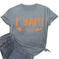 thumbnail image 1 of Meichang Chemises pour Femmes Joyeuse Saint-Valentin Hauts Imprimé Cœur d'Amour Tee Tops Manches Courtes Coupe Ample Col Rond Printemps Hauts Décontractés T-Shirts de Vacances, 1 of 4