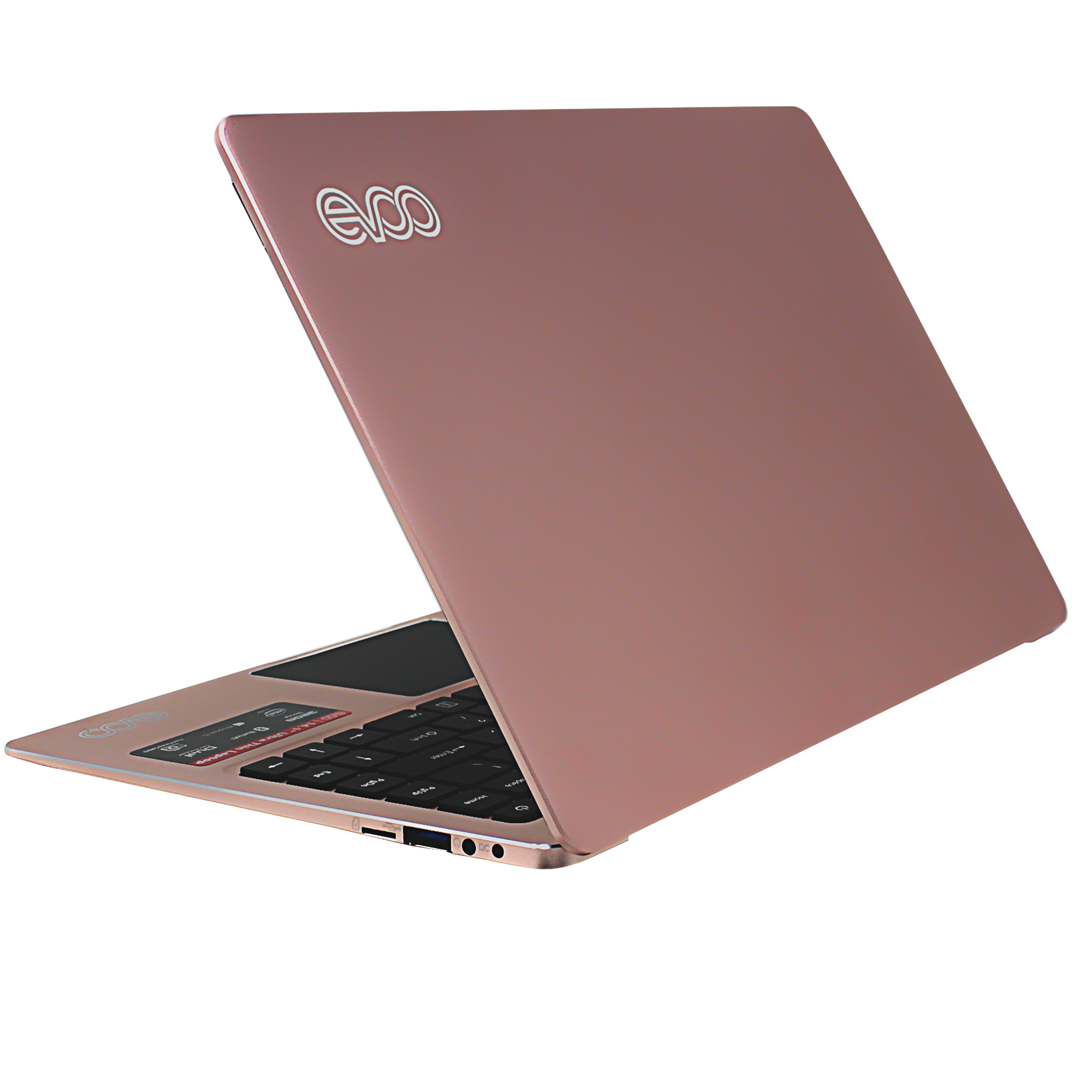 EVOO 14.1" Ultra Thin Laptop - Elite Series, Intel Celeron CPU, 4GB Memory, 32GB, Windows 10 S, Windows Hello (Fingerprint Scanner), Rose Gold - image 3 of 5