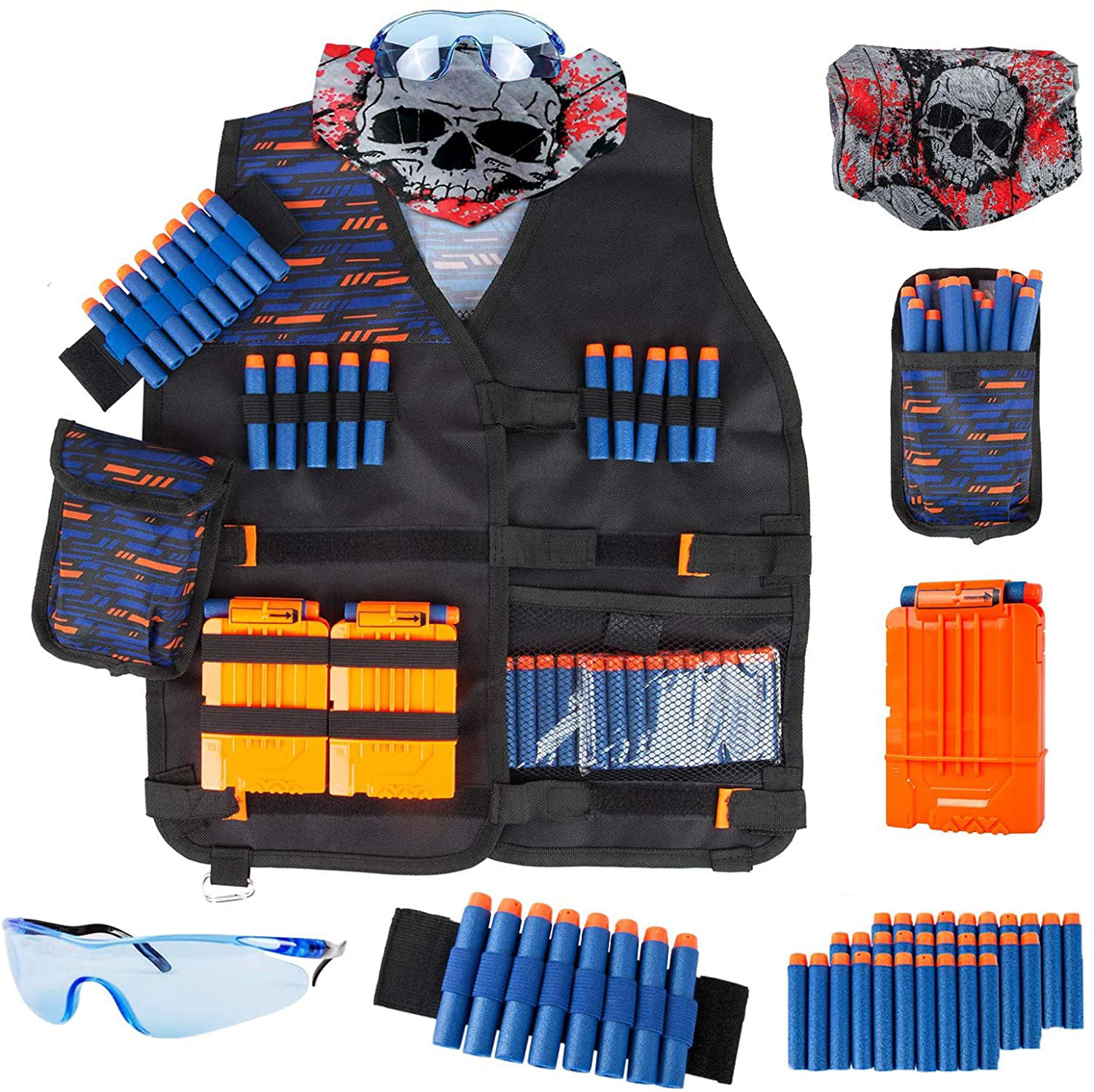 Nerf Gun Soft Bullets Target Set Boys Gift Ideas Toy Dart Blasters Foam Refills