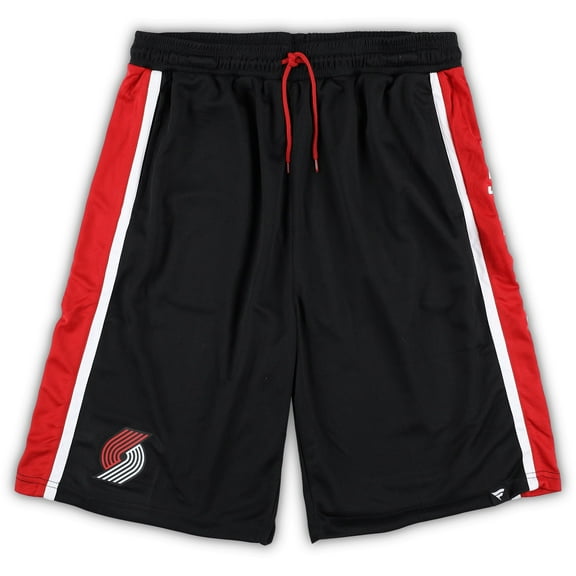 Men's Fanatics Black Portland Trail Blazers Big & Tall Referee Iconic Mesh Shorts
