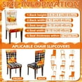 thumbnail image 2 of Fall Chair Covers Set of 6 Thanksgiving Dining Protector Stretch Autumn Pumpkin Truck Maple Leaves Slipcovers Removable Washable for Dining Hotel Party Wedding, 2 of 6