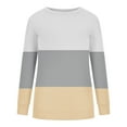 thumbnail image 4 of Jsaierl Women's Sweatshirts Loose Fit Color Block Sweatshirts Round Neck Fall Pullover Tops Trendy Long Sleeve Blouses Winter Saving, 4 of 5