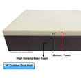 thumbnail image 6 of QQbed 24"x22" Memory Foam Back Pillow and Seat Cushion Set for Outdoor Patio Seats, 6 of 7