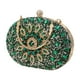 thumbnail image 3 of Bolso de mano de noche para mujer, cartera elegante con bolsillo y cuentas de diamantes de imitación. verde, 3 of 9
