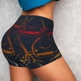 thumbnail image 4 of Haiem Cartoon Sharks No Front Seam Biker Shorts for Women Yoga Workout Gym Bike Shorts with Tummy Control Moisture-Wicking-Small, 4 of 9