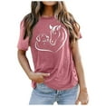 thumbnail image 1 of TSADFHJI Hauts de Noël pour Femmes Rouge T-Shirt d'Été Imprimé Confortable et à la Mode en Coton Coloré Manches Courtes TTG, 1 of 4