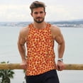 thumbnail image 6 of Lsque Pizza Pattern Mens Tank Tops Muscle Athletic Quick Dry Sleeveless Workout Fitness T Shirts Beach Tank Top, Loose-fit Sleeveless Shirt for Men-Large, 6 of 7