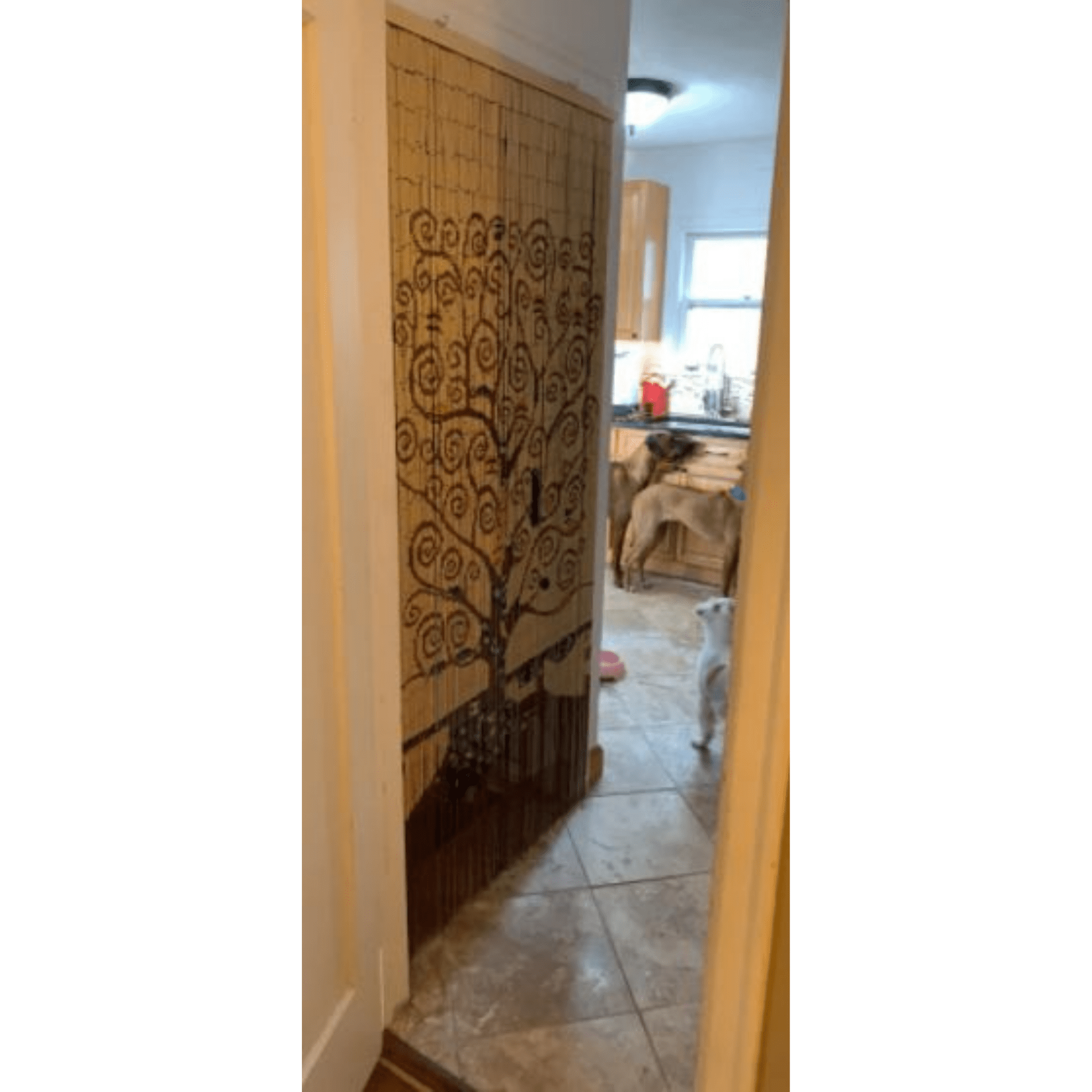 Vauluxe Vintage Brown Tree of Life Art Grommet Sheer Curtains - 36 x 79 Inches 125 Strands