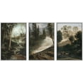 thumbnail image 5 of PixonSign Framed Canvas Print Wall Art Set Pine Tree Forest Meadow Nature Wilderness Fine Art Illustrations Decorative Multicolor Landscape Rustic Country/Farmhouse for Bedroom - 24"x36"x3 White, 5 of 5