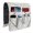 White Marble Pattern-1, variant on Pink Marble Pattern Armrest Organizer, Linen Polyester Armchair Storage Bag with 6 Pockets, Durable Gifts for Family Friends,13"x35"