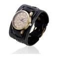 thumbnail image 2 of Reloj de cuarzo Minnieouse para hombre correa de cuero Negro, 2 of 6