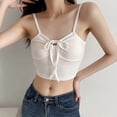 thumbnail image 2 of Giftesty Tank Tops for Women Solid Color Matching Slim Bottom Suspender with Round Neck, 2 of 4