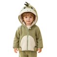 thumbnail image 2 of EnJoCho Toddler Fleece Jacket, Kids 3D Animal Hood Zip Up Plush Coat, Penguin Bunny Dinosaur Hoodie for Baby Boys Girls Fall and Winter Daily Wear, 2 of 4
