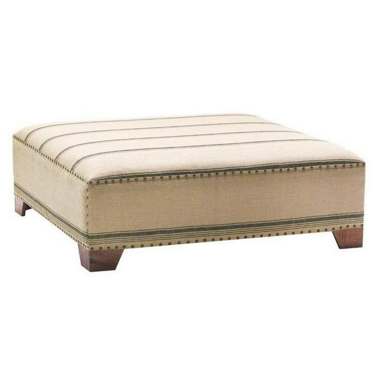 43 Square Upholstered Coffee Table Ottoman With Nail Head Trim Com Square Upholstered Coffee Table Ottoman, Nailhead Coffee Table Ottoman