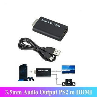 Wiistar PS2 to HDMI Converter Adapter PS2 HDMI Cable 1m/3.2ft Video  Converter for HDTV HDMI Monitor Supports All PS2 Display Modes