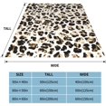 thumbnail image 4 of Cheetah Leopard Printed Flannel Blanket , Fleece Throw Blanket Super Soft Thicken Blanket Fuzzy Warm Cozy Plush Microfiber Blankets for Bed Couch Sofa and All Season 50"x40", 4 of 6