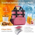 thumbnail image 2 of Lifewit Lunch Box for Men Women Double Deck Lunch Bag, Large Insulated Soft Cooler Bag 12L Pink, 2 of 9