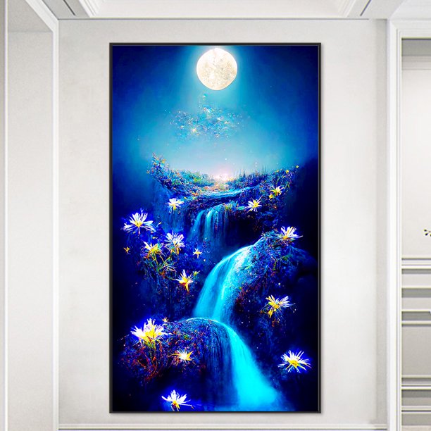 5D bricolaje taladro redondo completo diamante pintura acantilado paisaje decoración del hogar (A7621) FLhrweasw Nuevo