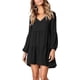 thumbnail image 3 of Vestido túnica de verano para mujer, escote en V, vestidos casuales fluidos y holgados, 3 of 7