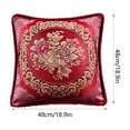 thumbnail image 3 of chaungfeng Vintage Euro Classic EmbossFlower Pillows Covers 18.9"x18.9",Embroidered Sofa Upholstery Cushion Cover, Car Office Bedrooms Home Backrests Pillowcases, 3 of 6