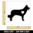 thumbnail image 2 of Border Collie Dog with Heart Self-Inking Rubber Stamp Ink Stamper - Black Ink - Small 1 Inch, 2 of 7