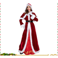 thumbnail image 3 of Traje de Papá Noel de terciopelo de lujo para hombre y mujer, traje de Papá Noel para pareja, traje de fiesta de Navidad, trajes de actuación, 3 of 5