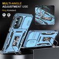 thumbnail image 7 of JiaheCover Case For Motorola Moto G Stylus 4G (2022), Armor Shockproof Magnetic Metal Ring Stand Slide Camera Lens Protector Case Cover,Lightblue, 7 of 7