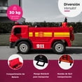 thumbnail image 3 of Carro Eléctrico Montable de Bomberos Rojo con Control Remoto y Pistola de Agua, 3 of 8