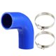thumbnail image 1 of Manguera de silicona Unique Bargains Codo 90 grados 51 mm Azul con 2 abrazaderas, 1 of 6
