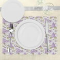 thumbnail image 3 of Ambesonne Retro Place Mats Set of 4, Nostalgic Floral Petals, Standard Size, Violet Purple, 3 of 6